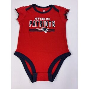 New England Patriots Baby Bodysuit Red NFL Team Apparel 12 Months